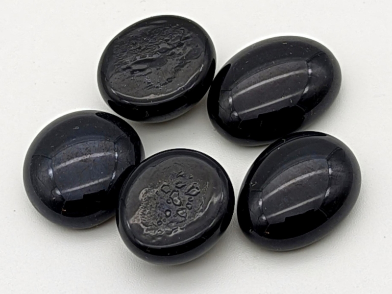 Glasnuggets schwarz-opak, 17-20 mm/1 kg